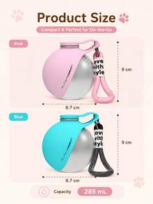 Small Dog Water Bottle With Fold Out Design Pet Travel Dispenser For Outdoor Puppy Cat Drinking Cup Stainless Steel Feeder Bowl Pet Supplies - Multicolor - View 5