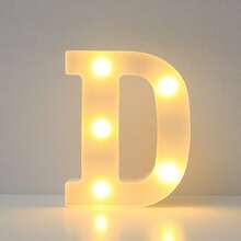 16cm 白色發光 A-Z LED 字母燈,電池供電,臥室裝飾字母夜燈,婚禮裝飾,生日派對裝飾,女孩房/兒童房裝飾字母燈,節日居家酒吧裝飾字母燈,字母燈 - 白色 - 查看 44