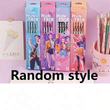12pcs K-Pop High Quality Graphite Pencil Set, Cute Cartoon Character Print Exam Pencils, Aesthetic Smooth Writing Pencils, Suitable For Homework And Office Documents - Multicolor - View 5