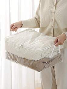 Large Capacity Sorting Storage Box, Bedding Storage Box, Clothing Storage Bag, Waterproof And Moisture-Proof Wardrobe Storage Box Bedroom Accessory - Spacious Dust-Proof Clothing And Bedding Sorting Box, Dust-Proof Transparent Bag Under-Bed Storage Space, Efficiently Manage Home And Dormitory Space, Apartment Essential - Multicolor - View 8