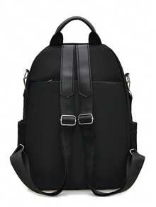 Black Multifunctional Mini Backpack, Lightweight Anti-Theft Small Backpack, One Shoulder Crossbody Commuter Women's Bag - Black - View 5