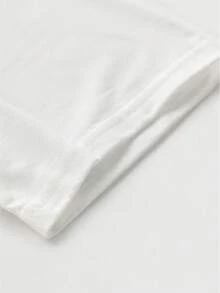 2pcs/Set Pakaian Kasual Liburan Anak Laki-laki, Kaos Lengan Pendek Leher Bulat Motif Huruf California dan Celana Pendek Longgar yang Nyaman, Musim Semi/Panas - Putih - View 8