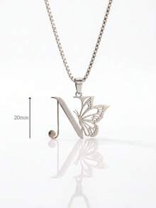 Collar con Inicial de Mariposa, Colgante de Letra Personalizado, Regalo Personalizado para Ella, Regalo Perfecto - Multicolor - Ver 11