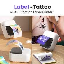 ORICO Mini Wireless Tattoo Template Printer, A Compact Thermal Tattoo Printer Designed For Small Tattoos, Suitable For Tattoo Artists And Beginners. It Can Be Used To Print Tattoos And Labels, And Includes 10/60/110 Sheets Of Tattoo Transfer Paper. - Black and White - View 8