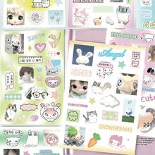 8pcs Soft Cute Milky Style Die-Cut Stickers, Adorable Kawaii Ins Style Cat Packing Supplies, Waterproof Decals - Multicolor - View 2
