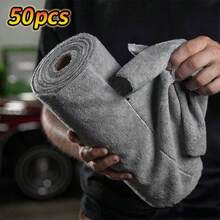 50pcs Microfiber Cleaning Cloths: High Absorbency, Lint-Free Rags, Suitable For Home, Kitchen And Car, Reusable Cleaning Wipes, Roll-Up Tear-Off Design - A - View 10