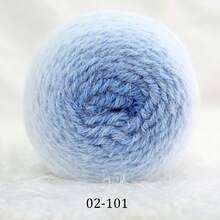 200克渐变色毛线 - 大团渐变染色长绒毛毛线 - 适合钩织星形毯子、围巾、披肩和服装，200克 - 彩色 - 查看 16