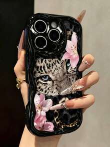 Patchwork Leopard Print Colorful Flat Print Black Colorful Cream Pattern Soft Phone Case, Suitable For IP17/IP17PROMAX/Iphone16//Iphone16pro/Iphone16promax/Iphone15 - Multicolor - View 2