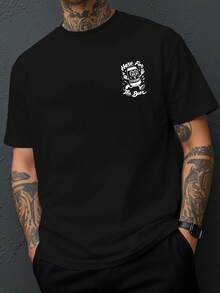 Nacida para la cerveza, nueva camiseta de cuello redondo para hombre con estampado de lata de cerveza en ambos lados, estilo casual, deportivo, moderno y holgado, de manga corta para estudia - Blanco - Ver 9