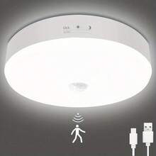 1PC Rechargeable LED Ceiling Light, 7000mAh 300LM High Brightness Motion Sensor Light, Day & Night Dual Mode, Wireless & No Hardwiring For Hallway Staircase Entryway Garage Home Lighting - one-size - View 11