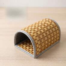 1pc Natural Grass Mat Nest, Summer Cooling Bed For Hamsters, Golden Hamsters And Small Pets, Durable Shelter - View 6
