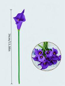 8PCS-Ramo de lirios de cala realistas y coloridos, simulación de flores artificiales, material de PU, ramo artificial de lirios de cala, adecuado para decoración de bodas familiares, decoración interior y exterior, decoración de jardín, decoración de fiestas, decoración de estilo bohemio - Multicolor - Ver 10