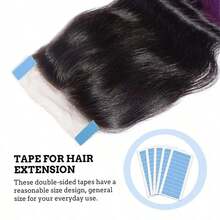 120pcs Hair Extension Tape Strips, Double-Sided, Pre-Cut, Waterproof Sweat Resistant, Invisible Adhesive For Toupees And Wigs - View 9