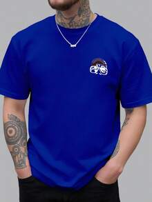 Brooklyn, Nueva York, nueva camiseta de cuello redondo para hombre con estampado a doble cara, estilo casual, deportivo, moderno y holgado, de manga corta para estudiantes y adolescentes. - Negro - Ver 10