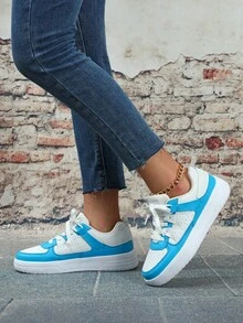Fall/Winter Fashion Versatile Patchwork Casual Student Skate Sneakers - Multicolor - View 2