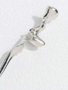 1pc Fashion Asymmetrical Design Hair Stick,Pins For Hair - Silver - View 3