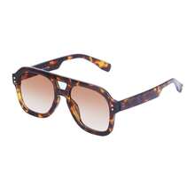 Vintage Aviator Fashion Glasses For Women And Men ,Summer Beach Glasses, Double Bridge Large Square Thick Frame  Eyewear  CK2846 - 005 - Xem 8