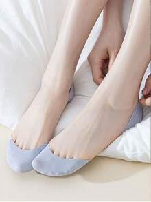 1/4/6雙女款春夏冰絲船襪 防滑隱形薄款低筒透氣涼爽襪 - 彩色 - 查看 4