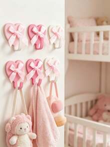 6pcs Butterfly Decorative Hooks For Baby Room, Kids Bedroom Living Room Wall Decor, Elegant Storage Hooks, Baby Essentials, Newborn Essentials - Multicolor - View 4