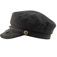 EPOCH Men's Greek Fisherman Sailor Fiddler Winter Wool Driver Hat Flat Cap S/M, A Charcoal - 33as Pic - View 7