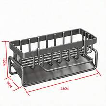 1pc Modern ABS Plastic Kitchen Storage Rack - Multifunctional Sponge And Towel Holder With Drainage, Suitable For Countertop And Sink Storage, No Electricity Required - Multicolor - View 7