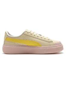 Puma 女款籃球厚底珍珠 2026 夏季新款撞色厚底休閒運動滑板鞋 398910-02 - 398910-02 - 查看 2