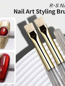 1 Stück Multifunktionaler gestreifter Liner-Pinsel, Acryl-Nagelkunst-Pinsel, professionelles Nagelkunst-Werkzeug, geeignet für Acryl-Applikation, 3D-Schnitzerei, Nagelkunst-Design-Malerei, DIY-Werkzeug - Verschiedenfarbig - Übersicht 2