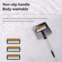6-Layer Manual Razor Blade Beauty Tool With Trimmer, Replaceable Blades And Razor Holder, Personal Care And Gifts, 10 Occasions Perfect For Men's&Women's Grooming, Essential Tool For Daily Shaving - Multicolor - View 8