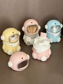 Astronaut Toothpick Holder, Creative Astronaut Design, High Aesthetic Value, Decorative And Practical, Compact And Portable, Mini Size, Space-Saving, Suitable For Desk And Dining Table - View 10