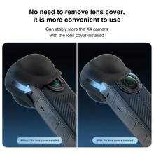 PULUZ Silicone Lens Protective Cover For Insta360 X4 / X4 Air / X5 Panoramic Camera (Color: Black) - View 7