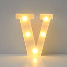 16cm 白色發光 A-Z LED 字母燈,電池供電,臥室裝飾字母夜燈,婚禮裝飾,生日派對裝飾,女孩房/兒童房裝飾字母燈,節日居家酒吧裝飾字母燈,字母燈 - 白色 - 查看 24