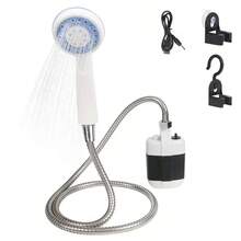可攜式充電式戶外淋浴器 - 淋浴噴頭噴霧器，可從水桶抽水。隨時隨地享受清爽體驗，非常適合露營、徒步、旅行、洗車和寵物清潔，適用於露營車旅行、戶外露營、自駕遊、庭院使用、澆花、洗車和寵物洗澡的多功能戶外淋浴套裝 - Outdoor shower set - 查看 1