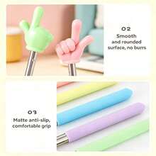 Retractable Reading Pointer Stick, Cute Hand Shape Teacher Classroom Pointer For Book, Extendable Reading Wand For Children, Home Use Teaching Stick For Middle School Students - Multicolor - View 4