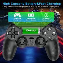 Wireless Controller Compatible With P4/Pro/Slim & PC – 1000mAh Battery, Dual Vibration, 6-Axis Motion Sensor, Touchpad, Audio Jack - Multicolor - View 5