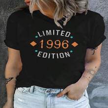 2026 Hot Summer Style1996 Limited EditionWomen's T-Shirt , All Occasion Outfit Light Airy For Summer, Suitable For Leisure Sports Scenes. - Multicolor - View 1