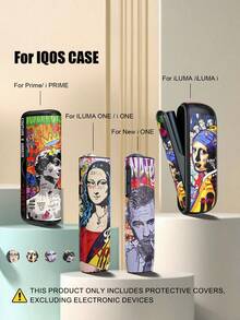 1PC For IQOS ILUMA ONE/ I One/New Iluma I One, ILUMA/Iluma I ,ILUMA PRIME/Iluma I Prime Protective Case Full Protection Anti-Drop Fashion Personalized Graffiti Leather Case Anti-Scratch Anti-Rub Anti-Pressure Anti-Shock PU+PC Splicing Hard Shell Precise Hole Position Leather Case Couple Style Multiple Colors Available Gift For Self-Use Storage Box - 1 - View 2