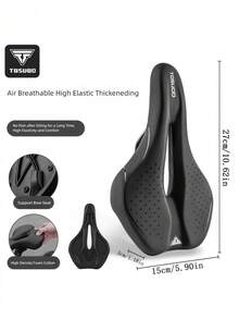 TOSUOD Thickened Bicycle Seat Cushion With Shock-Absorbing Padding, Universal For Mountain Bikes And Road Bikes, Relieves Hip Pressure During Long-Distance Riding, Comfortable Daily Commuting Cycling Replacement Accessory - Multicolor - View 3