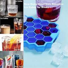 Silicone Honeycomb Ice Cube Tray With Lid - 37 Cavities, Flexible Ice Maker, Suitable For Summer Drinks, Easy Release And Easy To Clean, Essential For Cold Beverages - Multicolor - View 11