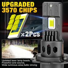 TOAUTO H7 LED Headlight Bulbs 2PCS, 90W 20000LM 6000K White CanBus Error Free, High Low Beam For Socket, Replacement For Car SUV Truck - A - View 2