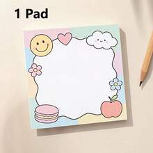 1/4 Pads Aesthetic Square Framed Sticky Notes Suitable For Study, Planners & Desk Decor - Color Block Notepad With Frame, Multi-Purpose Adhesive Pages For Bullet Journaling, Office Supplies, Organization (Cute Color-Coded) - one-size - View 8