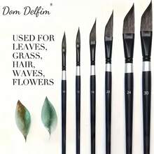 Dom Delfim 6-Piece Paint Brush Set, Ergonomic Design For Comfortable Grip, Multi-Purpose Brushes For Watercolor, Acrylic, Gouache And Oil Painting, Holiday Christmas Stocking Stuffer Gift, Suitable For Artists, Adults And Teens - H - View 8