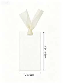 10pcs/20pcs Transparent Acrylic Wedding Labels With Decorative Ribbons, Blank Name Tags, Place Cards, DIY Table Signs, Party Business Cards - Multicolor - View 6