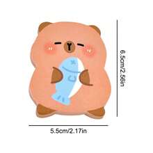 240pcs 4 Packs Cute Cartoon Capybara Sticky Notes, Writeable Memo Pads, Kawaii Stationery For Student Office Home Organization Reminder Notes School Essentials School Supplies - 240Pcs/4Pack - View 3