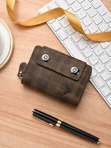 Men's Multi-Slot Large Capacity ID Card Bank Card Multi-Function Wallet Card Holder Small Bag,Key Holder For Men - Bronze - View 8