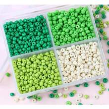 3mm Glass Beads Material Kit 4-Compartment Rainbow Multicolor Seed Beads Set, Handmade DIY Bracelet Necklace Jewelry Making Combination Set, Suitable For Summer Beach Creative Handmade DIY Beaded Bracelet Loose Beads Jewelry Accessories - Multicolor - View 15