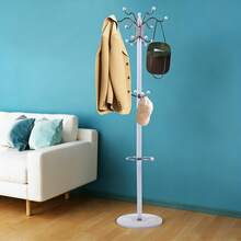 HOHOBLA Metal Coat Rack, Freestanding 16 Hooks 4 Levels Hat Jacket Stand Rack Marble Base Tree Holder Hats Hanger Holder Stand Hat Storage For Entryway, Bedroom, Office Hanging Purses White - Default - View 2