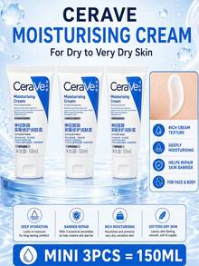 CeraVe 修復保濕霜 50ml，3入或5入裝，滋養並修復臉部與身體皮膚屏障，適合乾燥至極乾肌的長效保濕 - 適樂膚修護潤膚霜 - 查看 11