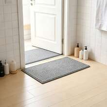 Faux Sisal Doormat With TPR Non-Slip Backing, Machine Washable, Dirt Trapping, Suitable For Entryway, Home, Outdoor, Kitchen, Bedroom, Balcony, Living Room, Easy To Clean, Practical And Decorative Front Door Mat - Light Grey - View 11