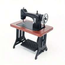 1/12 Scale Mini Vintage Pedal Sewing Machine Model Decoration, DIY Mini Photography Prop/Living Room Scene Decor, Best Gift Collection Architecture And Accessories, Sewing Machine Model, Sewing Supplies, Sewing Accessories - Multicolor - View 1