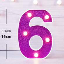 16cm 白色發光 A-Z LED 字母燈,電池供電,臥室裝飾字母夜燈,婚禮裝飾,生日派對裝飾,女孩房/兒童房裝飾字母燈,節日居家酒吧裝飾字母燈,字母燈 - 深紫色 - 查看 41